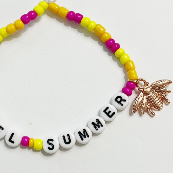 Taylor Swift Eras Tour Friendship Bracelet Cruel Summer Lover Bee Charm - Picture 2 of 2